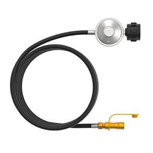 bbq777 12FT Propane Regulator Hose QCC1 Connection with 3/8" Quick Disconnect & Connect for Mr. Heater Big Buddy