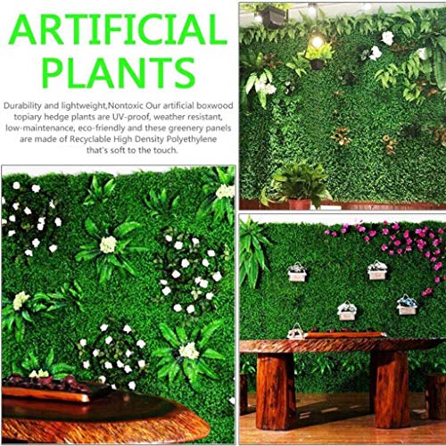 Xewnegping XEWNEG Garden Artificial Hedges Panels, Green Fake Grass Mat Privacy Shield, Lightweight and Waterproof UV Protection, for Outdoor Wedding Wall Decoration (Color : C)