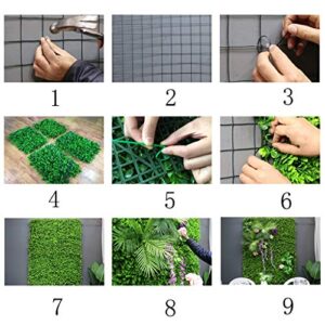 Xewnegping XEWNEG Garden Artificial Hedges Panels, Green Fake Grass Mat Privacy Shield, Lightweight and Waterproof UV Protection, for Outdoor Wedding Wall Decoration (Color : C)