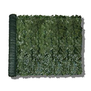 coarbor 5 pcs 58” x 196” faux ivy privacy fence screen cover with mesh artificial leaf vine hedge outdoor decor for garden backyard