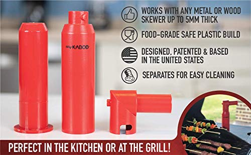 Kabob Maker for Skewers, BBQ, Grilling, Camping, Outdoors, Tailgating and Kitchen Patio Barbecue