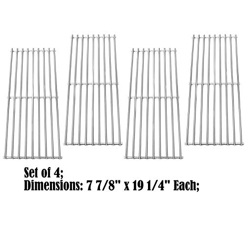 Direct Store Parts Kit DS111 (4-Pack) Solid Stainless Steel Cooking grids Replacement for Turbo,Perfect Flame, Perfect Flame Gas Grill (4)