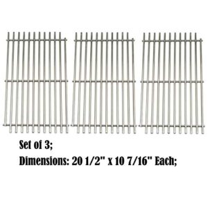 Direct Store Parts DS107 (3-Pack) Solid Stainless Steel Cooking grids Replacement for DCS 36, 48 Series Gas Grill (3)