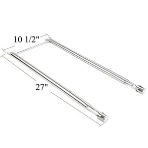 GasSaf 21.5 inch Flavorizer Bar and 27 inch Burner Tube Set Replacement for Weber Spirit E-210, S-200, S-210, E-210NG, Genesis Silver A, Spirit 500, Parts Kit Replace for Weber 7534 &7507