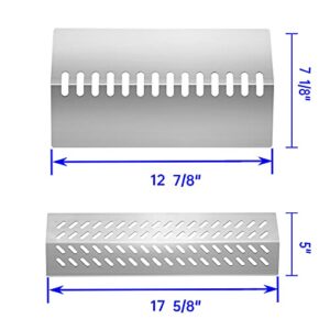 Folocy 17 5/8" Grill Heat Plates Flame Tamer BBQ Gas Grill Replacement Parts for Bull 16520, 16521 16631, 16670, Cal Flame G Series 5 Burner Grill G5 BBQ18G05 BBQ19P05 P5, Brahma 57568, 18 GA