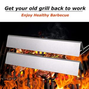 Zemibi Grill Flavorizer Bars for Weber Summit 400 Series, Summit E/S 440/450/460/470, 8 PC Stainless Steel Gas Replacement Parts for Weber 67668 Grill Models, 18" x 1.6" x 1.2"