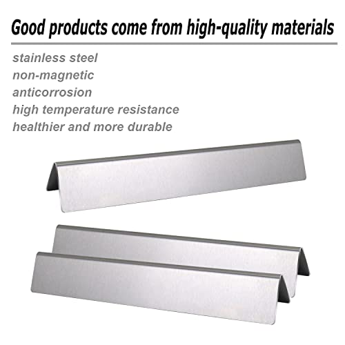 Zemibi Grill Flavorizer Bars for Weber Summit 400 Series, Summit E/S 440/450/460/470, 8 PC Stainless Steel Gas Replacement Parts for Weber 67668 Grill Models, 18" x 1.6" x 1.2"