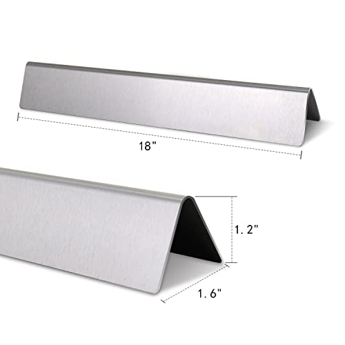 Zemibi Grill Flavorizer Bars for Weber Summit 400 Series, Summit E/S 440/450/460/470, 8 PC Stainless Steel Gas Replacement Parts for Weber 67668 Grill Models, 18" x 1.6" x 1.2"