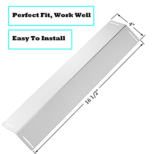 SUONA 16 1/2 Inch Grill Parts for Smoke Hollow PS9900 PS9500 BBQ Grillware GGPL-2100 Heat Tent Replacement for Charbroil 463714514 463724514 Heat Shield Plates for Uniflame GBC976W 3-Pack ST-14-3