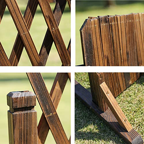 LIXIONG Garden Fence Screen Patio Expanding Fence Solid Wood Plant Palisades Flower Bed Animal Barrier Restaurants Hotels Privacy Screen，4 Size (Color : A, Size : 70x160cm)