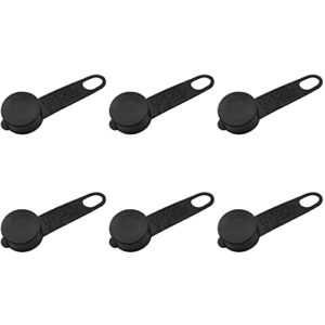 taodan qcc1 dust cap 6pcs 1.32inch black propane tank opd filler valve dust caps straps for propane adapter and gauge fitting, qcc1 thread protection sleeve covers, qcc1 propane dust cap