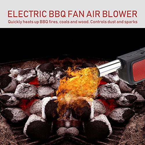 Zerodis BBQ Fan,Portable Handheld Electric Barbecue Air Blower BBQ Charcoal Grill Fan for Outdoor Camping Picnic Barbecue Cooking Tool(without Battery)