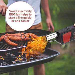 Zerodis BBQ Fan,Portable Handheld Electric Barbecue Air Blower BBQ Charcoal Grill Fan for Outdoor Camping Picnic Barbecue Cooking Tool(without Battery)