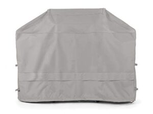 covermates grill cover – heavy-duty polyester, weather resistant, drawcord hem, grill and heating-ripstop grey