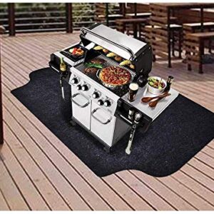 Under The Grill Protective Deck and Patio Mat, 36 x 48 inches, Use This Absorbent Grill Pad Floor Mat for Your BBQ Grilling Gear Gas Electric Grill Without Grease Splatter and Other Messes