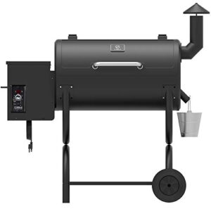 z grills zpg-550b 2022 upgrade wood pellet grill & smoker 8 in 1 bbq auto temperature control, cooking area, 550 sq in black