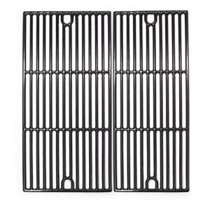 hongso 17 5/8″ x 19 1/8″ cast iron grill grates replacement parts for master forge sh3118b, brinkmann 810-3820-s, 810-3821-f, 810-3821-s, dyna-glo dgp350np and master forge mfa350cnp gas grills pcg222