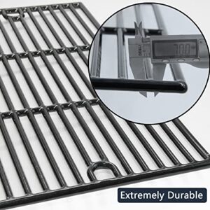 Hongso 17 5/8" x 19 1/8" Cast Iron Grill Grates Replacement Parts for Master Forge SH3118B, Brinkmann 810-3820-S, 810-3821-F, 810-3821-S, Dyna-Glo DGP350NP and Master Forge MFA350CNP Gas Grills PCG222