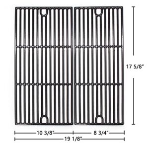 Hongso 17 5/8" x 19 1/8" Cast Iron Grill Grates Replacement Parts for Master Forge SH3118B, Brinkmann 810-3820-S, 810-3821-F, 810-3821-S, Dyna-Glo DGP350NP and Master Forge MFA350CNP Gas Grills PCG222