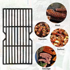 Hongso 16 7/8" Polished Porcelain Coated Cast Iron Grill Grates Replacement for Charbroil 463432215, 463436213, 463436214, 463436215, 463441312, 463441514, Thermos 461442114 Grills, PCH763