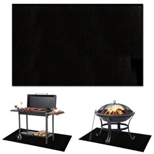 fireproof mat grill mat&fire pit mat 39” x 72” hearth mats for fireplaces fire resistant, wood stove hearth pads, fire-resistant grill mat for patio, lawn, suitable for indoor and outdoor activities