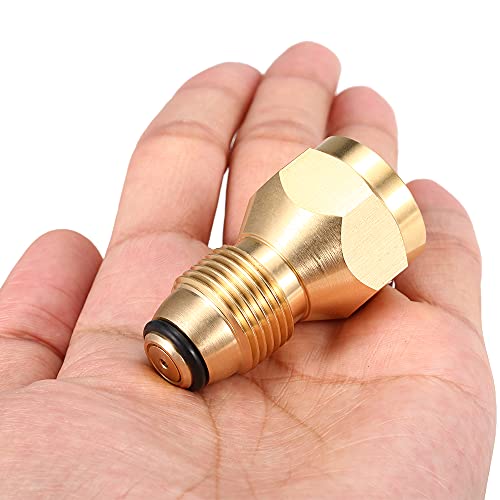 Seihao 2Pcs Propane Tank Refill Adapter for Throwaway Disposable Bottle, Universal Mini Propane Regulator 20 lb to 1 lb Small Cylinders Quick Connect Attachment