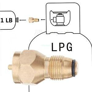 Seihao 2Pcs Propane Tank Refill Adapter for Throwaway Disposable Bottle, Universal Mini Propane Regulator 20 lb to 1 lb Small Cylinders Quick Connect Attachment