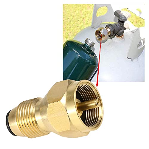 Seihao 2Pcs Propane Tank Refill Adapter for Throwaway Disposable Bottle, Universal Mini Propane Regulator 20 lb to 1 lb Small Cylinders Quick Connect Attachment