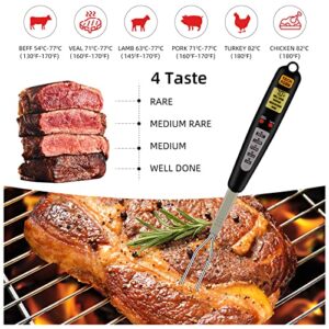 OOZTJIA Digital Meat Thermometer Fork for Grilling and Barbecue Instant Read with Electronic Alarm Accurate Cooking Temperature for Grilled Food,Steak,Pork,Turkey,Chicken,Patio,Outside,Kitchen,BBQ