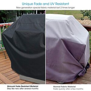 Unicook Grill Cover 60 Inch, Heavy Duty Waterproof Gas Grill Cover, Fade and UV Resistant BBQ Cover, Durable and Convenient Barbecue Cover, Compatible with Weber Char-Broil Nexgrill and More Grills