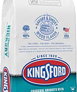 Kingsford Original Charcoal Briquettes with Hickory, BBQ Charcoal for Grilling - 16 Pounds