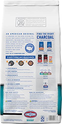 Kingsford Original Charcoal Briquettes with Hickory, BBQ Charcoal for Grilling - 16 Pounds