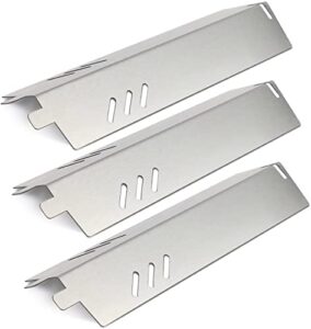 zemibi stainless steel heat plate replacement for backyard grill by13-101-001-11,by14-101-001-01, gbc1429w, gbc1429w-c, uniflame gbc1329w, gbc1403w, gbc1429 gas models, 13 1/16″ x 3 5/8″, 3-pack