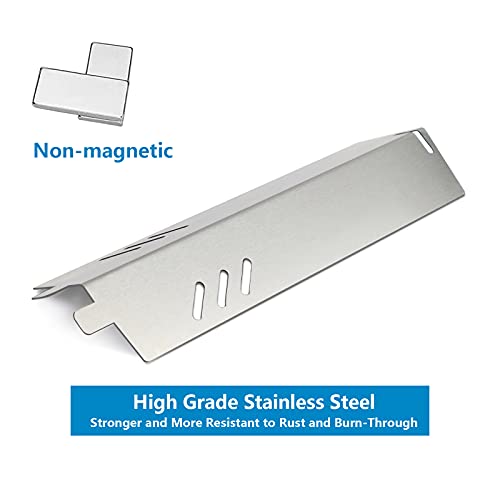 Zemibi Stainless Steel Heat Plate Replacement for Backyard Grill BY13-101-001-11,BY14-101-001-01, GBC1429W, GBC1429W-C, Uniflame GBC1329W, GBC1403W, GBC1429 Gas Models, 13 1/16" X 3 5/8", 3-Pack