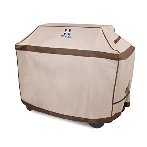 HAMLER Grill Cover 72 Inch, Heavy Duty Waterproof BBQ Covers, Gas Grill Covers Fits Weber Spirit, Weber Genesis, Char-Broil, Nexgrill, Brinkmann, Brown & Beige