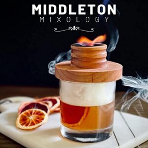 SmokeTop Cocktail Smoker Kit 5 Pack - Old Fashioned Chimney Drink Smoker for Cocktails, Whiskey, & Bourbon - by Middleton Mixology (Cherry)