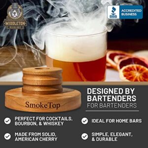 SmokeTop Cocktail Smoker Kit 5 Pack - Old Fashioned Chimney Drink Smoker for Cocktails, Whiskey, & Bourbon - by Middleton Mixology (Cherry)