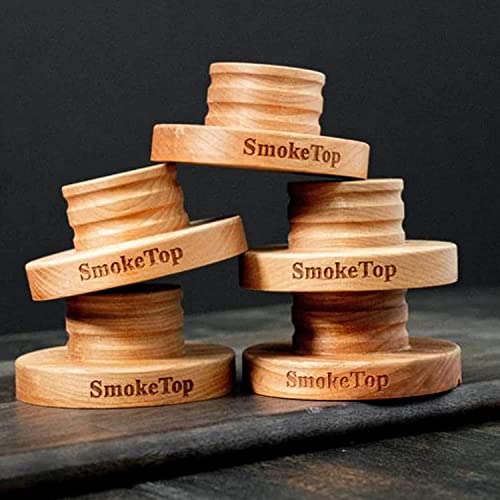 SmokeTop Cocktail Smoker Kit 5 Pack - Old Fashioned Chimney Drink Smoker for Cocktails, Whiskey, & Bourbon - by Middleton Mixology (Cherry)