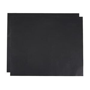 amazoncommercial bbq non-stick grill mats, reusable, easy to clean, 15.75 x 13-inches, black, 2-pack