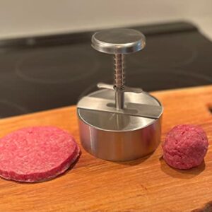 Hanerk XL Burger Press 5 1/2" inch Patty Maker, Easy to Clean Dishwasher Safe, Stainless Steel, 5 1/2 inch Diameter Burger Patty, Grill Tool, Patty Maker, Mold, Thin or Thick
