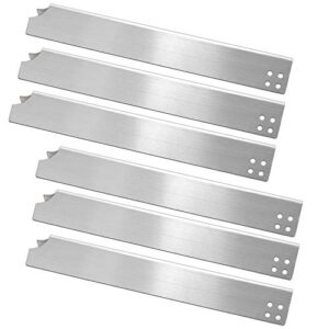 kalomo stainless steel grill heat plates shield heat tent burner cover flame tamer flavorizer bar, bbq gas grill replacement parts heavy duty for brinkmann 810-6680-s, 15.0625 x 2.3125 inch, 6-pack