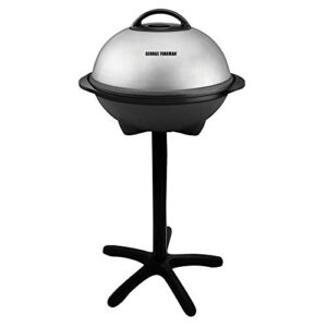 george foreman, silver, 12+ servings upto 15 indoor/outdoor electric grill, ggr50b, regular