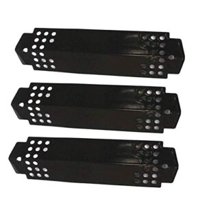 votenli p9116a (3-pack) replacement porcelain steel heat plate, heat shield, flavorizer bar for charbroil 463722313, 463722314, 463742111 (14 7/8)
