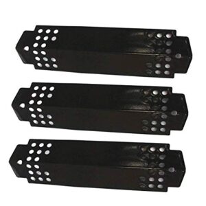 Votenli P9116A (3-Pack) Replacement Porcelain Steel Heat Plate, Heat Shield, Flavorizer Bar for Charbroil 463722313, 463722314, 463742111 (14 7/8)