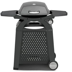 master cook propane gas grill, portable tabletop barbecue grill with cart for patio, camping, travel