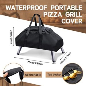 Tessco Pizza Oven Cover Compatible with OoniKoda 16 Waterproof Pizza Accessories Portable Pizza Grill Cover Outdoor Heavy Duty Gas Pizza Oven Carry Accessories with Pocket