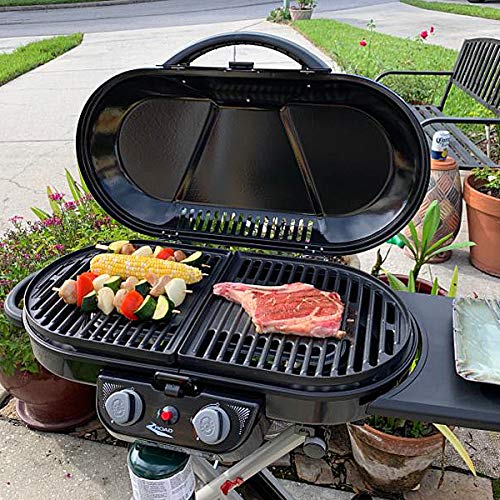 Utheer Cast Iron Grill Grates for Coleman Roadtrip Swaptop Grills LX LXE LXX, 2 Pcs Grill Cooking Grates Parts