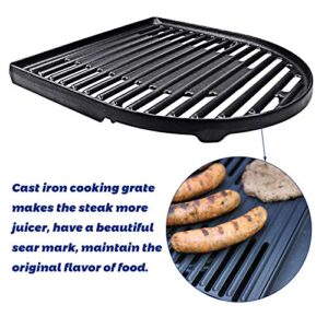 Utheer Cast Iron Grill Grates for Coleman Roadtrip Swaptop Grills LX LXE LXX, 2 Pcs Grill Cooking Grates Parts