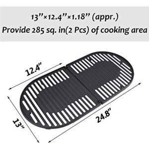 Utheer Cast Iron Grill Grates for Coleman Roadtrip Swaptop Grills LX LXE LXX, 2 Pcs Grill Cooking Grates Parts