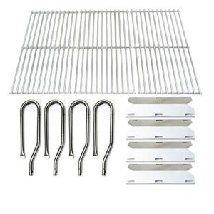 direct store parts kit dg129 replacement for jenn air gas grill 720-0337 gas grill burner,heat plate,cooking grid(stainless steel burner+stainless steel heat plate+solid stainless steel cooking grid)